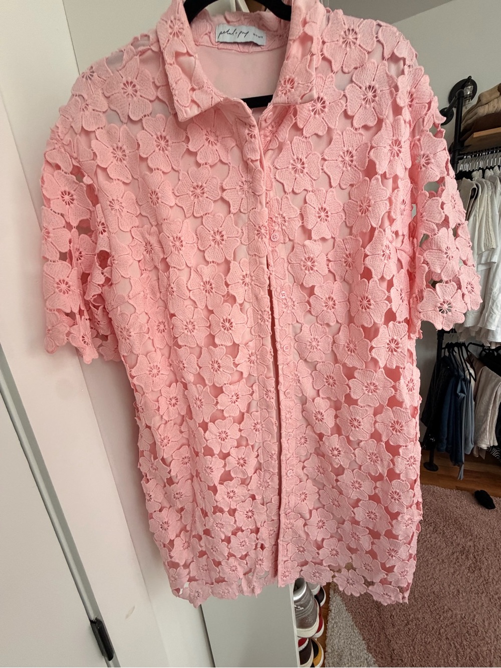 Petal & Pup Women’s Baby Pink Eyelet Dress